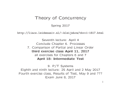 Theory of Concurrency