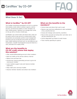 CardNav FAQ - CO-OP Financial Services