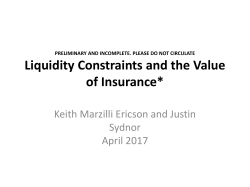 PRELIMINARY AND INCOMPLETE. PLEASE DO NOT