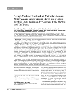A High-Morbidity Outbreak of Methicillin