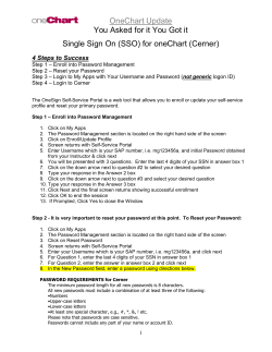 Improved Single Sign On For oneChart (Cerner)