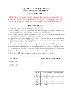 Sample Exam