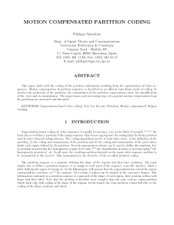 motion compensated partition coding - Image Processing Group