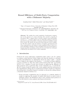 Round EЖciency of Multi-Party Computation with a
