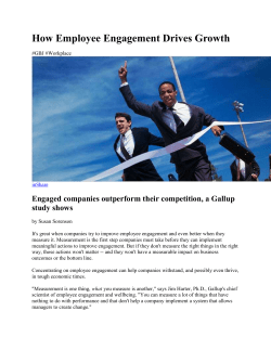 Engaged companies outperform their competition, a
