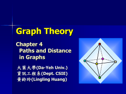 Chapter 4 Paths and Distance in Graphs