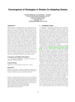 Convergence of Strategies in Simple Co