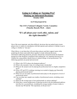 Going to College or Turning Pro FAQ