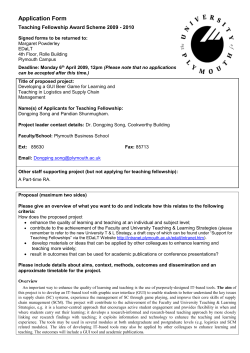 development costs - Plymouth University