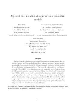 Optimal discrimination designs for semi-parametric models