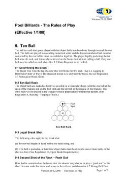 10-Ball - Find Pool Tournaments