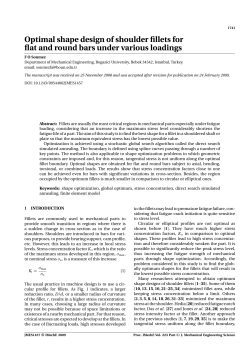 Optimal shape design of shoulder fillets for flat and round bars under