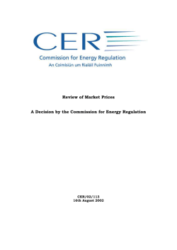 Commission`s Decision on Market Pricing