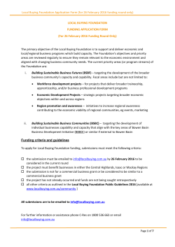 for 26 February 2016 funding round only - C-Res