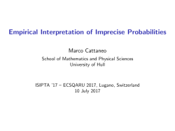 Empirical Interpretation of Imprecise Probabilities
