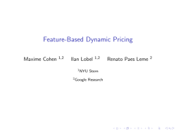 Feature-Based Dynamic Pricing