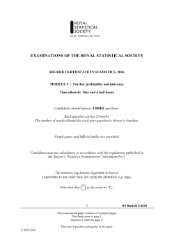 Module 5 - Royal Statistical Society