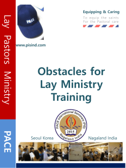 Obstacles for Lay Ministry Training