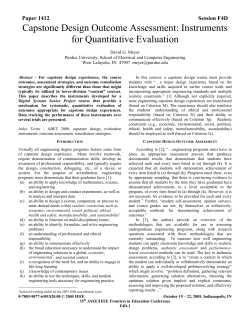 Capstone Design Outcome Assessment