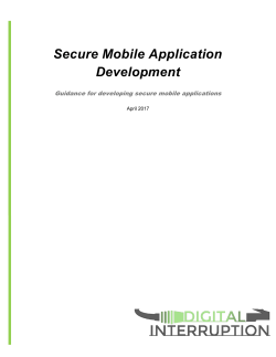 Secure Mobile Application Development