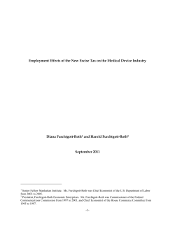 Employment Effects of the New Excise Tax on the Medical Device