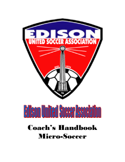 Coach`s Handbook Micro-Soccer - Edison United Soccer Association
