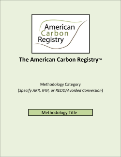 Template for New Forestry Methodologies