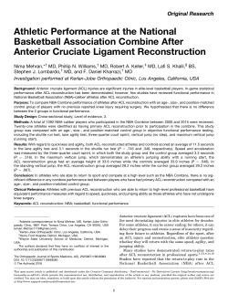 Athletic Performance at the National Basketball Association