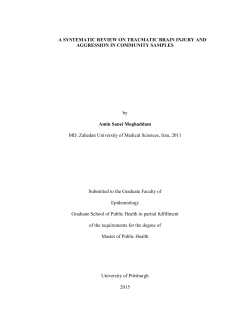 A systematic review of traumatic brain injury and aggression in