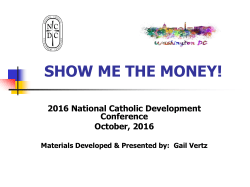 show me the money gail vertz - 49th Annual National Catholic