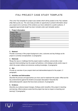 Template: Teaching and learning case study