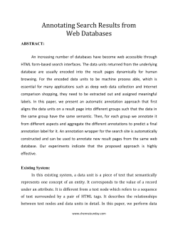 Annotating Search Results from