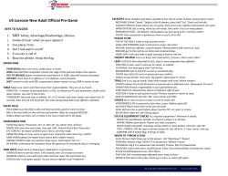 US Lacrosse New Adult Official Pre-Game