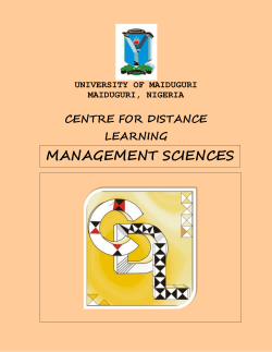 university of maiduguri - Unimaid, Centre for Distance Learning