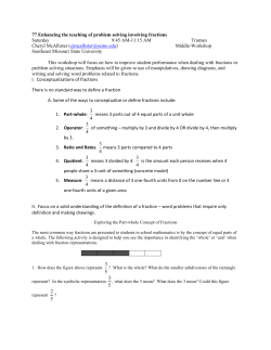 Problems using only the definition of fractions