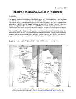 91 Bombs: The Japanese Attack on Trincomalee