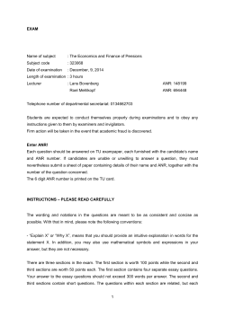 2014 12 9 Economics and Finance of Pensions Exam