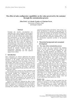 The effect of sales configurator capabilities on the value perceived