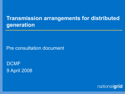 Pre-consultation document Transmission charging