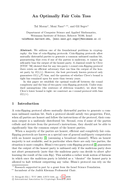 An Optimally Fair Coin Toss