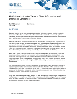 KPMG Unlocks Hidden Value in Client Information with Smartlogic