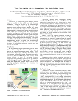 Three Chips Stacking with Low Volume Solder Using Single ReFlow