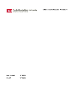 ERS Account Request Procedure