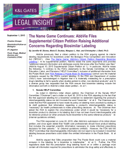 The Name Game Continues: AbbVie Files Supplemental Citizen