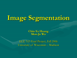 Image Segmentation Chin-Ya Huang Mon-Ju Wu