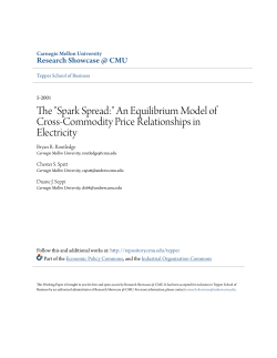 "Spark Spread:" An Equilibrium Model of Cross
