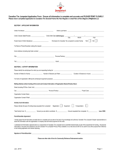 Jumpstart Application - Grande Prairie Lacrosse Association