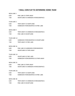 T-BALL COIN FLIP TO DETERMINE HOME TEAM