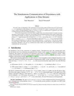 The Simultaneous Communication of Disjointness with Applications
