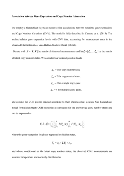 Association between Gene Expression and Copy Number